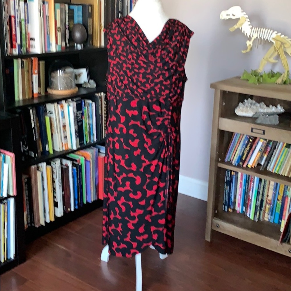 Red and black dress
